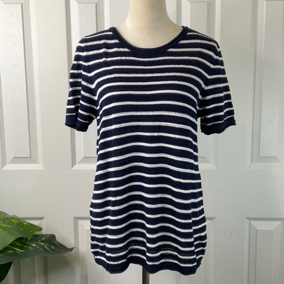 Jones New York Women’s Striped Knit Top Size M - Picture 1 of 10